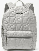 Michael Kors Winnie Medium Quilted Nylon Gray Backpack 35T0UW4B2C NWT $398 FS Y - £89.16 GBP