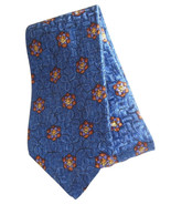 Robert Talbott 57 Inch Silk Mens Neck Tie Royal Blue Flowers Shiny Material  - £9.57 GBP