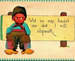Dutch Boy Comic Vot In My Heart iss Dot I Vill Speak 1912 Postcard Samps... - $3.91