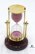 NauticalMart Brass Revolving Sand Timer Hourglass With Wooden Base - £70.88 GBP