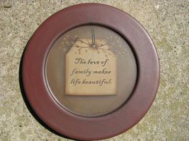  Wood Plate  31571L- The Love of Family makes life beautiful  - £7.92 GBP