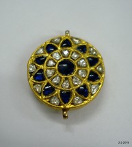 20kt Vintage Antique Handmade Gold Jewelry Kundan Polky pendant necklace - £295.82 GBP