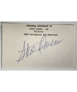 Steve Owens Signed Autographed 3x5 Index Card - 1969 Heisman Winner - £15.68 GBP