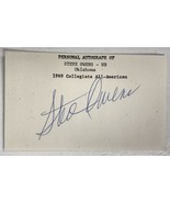 Steve Owens Signed Autographed 3x5 Index Card - 1969 Heisman Winner - $13.99