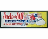 Vintage jack &amp; jill gelatin jello advertising store window sign 30x10 r - £7.85 GBP
