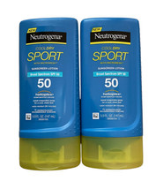 2 Pack Neutrogena Cool Dry Sport Sunscreen Lotion SPF 50 5 Fl Oz  - £31.14 GBP