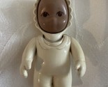rare vtg Little Tikes African American Doll Dollhouse Nursery Baby Figure - £23.49 GBP