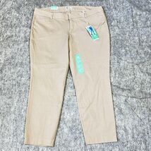 Old Navy Pixie Pants Women’s Size 18 Regular Beige Khaki Stretch Work Ca... - $23.95