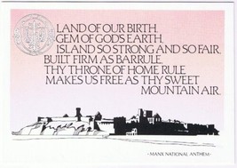 Postcard Manx National Anthem Peel Castle Isle Of Man UK - £3.87 GBP