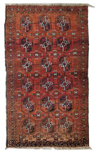 Hand made antique Afghan Baluch rug 3&#39; x 5&#39; ( 92cm x 155cm ) 1900s 1C381 - £900.40 GBP