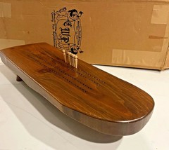 Cornwall Wood Products Wood Cribbage Board 3-leg Table 6 Pegs Original Box - $125.00
