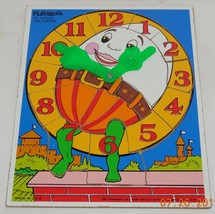 Vintage 198 Playskool 178 &quot;Time Teacher&quot; Wooden Frame Puzzle 16 Pieces Rare - £26.16 GBP