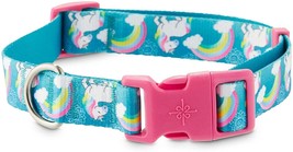 YOULY The Happy-Go-Lucky Rainbows and Unicorns Dog Collar Medium. By Youly - £10.72 GBP