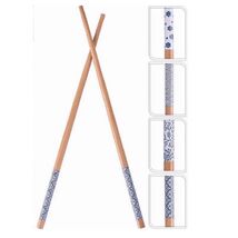 Blue and White Japanese Design Bamboo Chopsticks 4 Pairs - $9.88