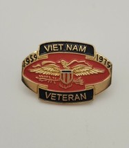 Vietnam Veteran 1959-1975 Enamel Lapel Hat Pin - £15.42 GBP