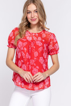 Short Slv Print Clip Dot Blouse L - £18.13 GBP+