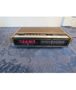 VTG GE General Electric Digital Alarm Clock AM FM Radio Faux Wood  #7-4630A - £15.07 GBP