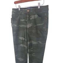 Democracy Jeans 6 Womens AB Solution Green Camo Mid Rise Zipper Pockets Skinny - £23.97 GBP