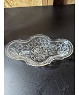 Vintage Glass Celery Dish With Ribbon Design (Imperfect) - €19,24 EUR