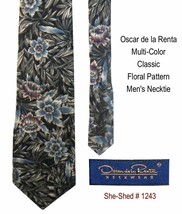 Oscar De La Renta Couture Men&#39;s 58&quot; Length 3.5&quot; Wide Silk Tie Necktie - £7.84 GBP
