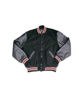Halloway VARSITY LETTERMAN JACKET BLACK JACKET BLACK LEATHER SLEEVES Ora... - €84,00 EUR