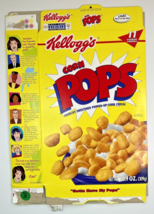 2002 Empty Kellogg&#39;s Corn Pops 10.9OZ Cereal Box SKU U198/162 - $18.99
