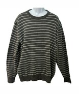 Duluth Trading Company Gray Strongarm All-Over Stripe Crew Sweater size ... - $32.37