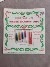 McCrory Miniature Replacement Lamp 5 Ct Pack 6/8 Volt Vintage 1979 G/P/O... - $3.25