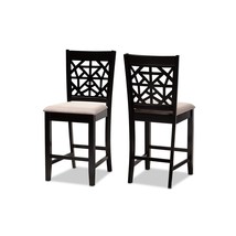 Baxton Studio Devon Modern and Counter Chair Set Sand Fabric Upholstered and Esp - $292.99