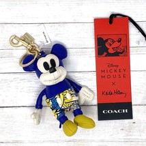 Coach Disney Mickey Mouse X Keith Haring Collectible Bag Charm Sport Blu... - £133.27 GBP