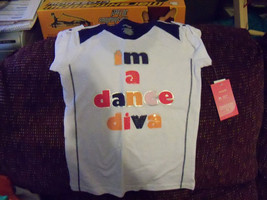 Danskin Now Im a Dance Diva Tshirt size 6-6x Girl&#39;s NEW - £11.23 GBP
