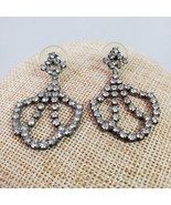 Vintage Classy Party Bling Earrings 1.5 Inch Push Dangle Drop - $9.00