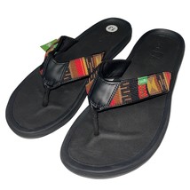 Sanuk Flip Flops Mens 13 Black Blanket Comfort Slippers Sandals Tripper H2O Yeah - £55.52 GBP