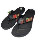 Sanuk Flip Flops Mens 13 Black Blanket Comfort Slippers Sandals Tripper ... - £54.59 GBP