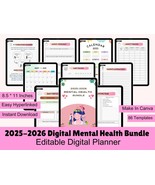 2025 Mental Health Planner | Self-Care Journal | Therapy &amp; Wellness Temp... - $5.00