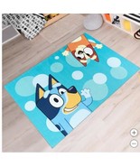 Bluey Area Rug Multicolor Bubbles Slip-Resistant Stain Resistant Rectang... - $79.99