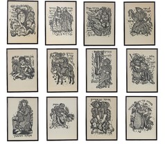 Proverbs: Set of (12) Woodcuts by Stavroulakis Nikos Signed Ltd Edition #72/500 - £1,934.96 GBP