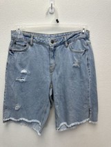 Future Collective By Alani Noelle Women&#39;s Distressed Medium Wash Shorts Size 6 - $9.49