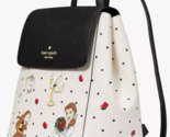 Kate Spade Disney Beauty and the Beast Flap Backpack KE566 White Black $... - $167.30