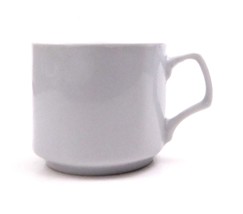 10 Strawberry Street Simply White Square Cup Stoneware Vintage - $18.81