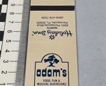 Vintage Matchbook Cover  Adams Food, Fun &amp; Musical Diversions Pensacola,... - $12.38