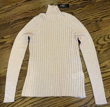 NEW White House Black Market Ribbed Mockneck Sweater Rose Size Large NWT - £38.50 GBP