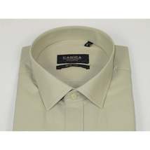 Men's Shirt, Hankie CASILA Turkey Cotton Blend Long Sleeves 501480-06 Solid Sage image 5