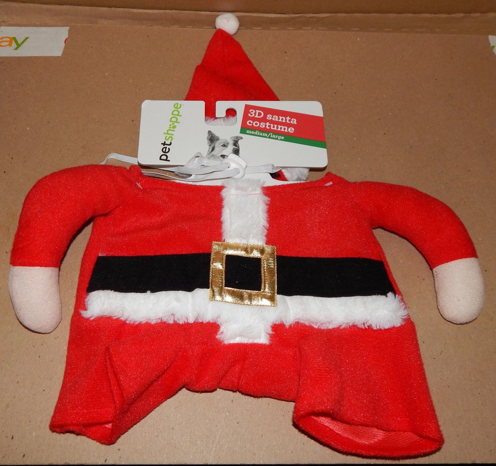 Christmas Dog Costume 3D Santa Claus Med To Large 20 To 35 Lbs 150W - £6.80 GBP