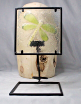 Dragonfly Glass Candle Votive Tealight Holder Metal Black Decorative - £9.87 GBP