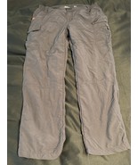 The American Outdoorsman Cargo Pants 36x30 Gray Nylon Fleece-Lined Outdoor - $26.41 CAD