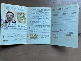 Vecchio documento d&#39;epoca Belgio carta permesso di lavoro 1963 - €13,23 EUR
