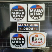 Ultra MAGA KING 5 Pack Great Donald Trump Biden Sticker Decal Vinyl Stickers - £15.81 GBP