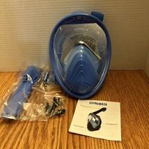 Free Breath Revolutionary Full Dry  Snorkeling Anti-Fog Mask 180° Blue - £9.44 GBP