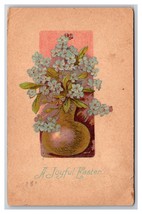 Joyful Easter Violet Flowers IN Vase DB Postcard H29 - £2.30 GBP